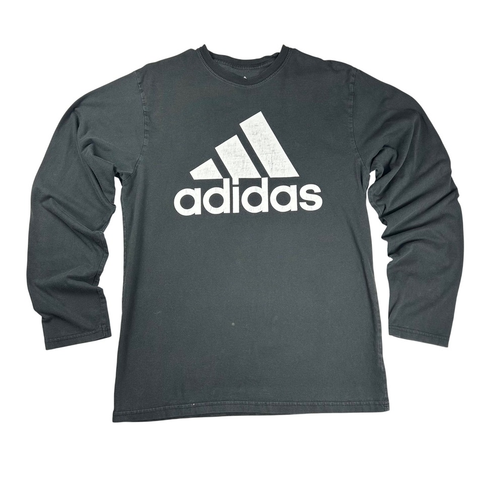 Adidas Golf Mens Long Sleeve Graphic T-Shirt Black Size Medium